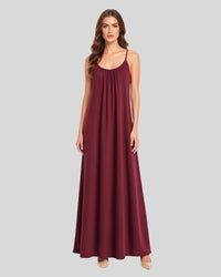 Midnight Wine Flow Maxi Dress